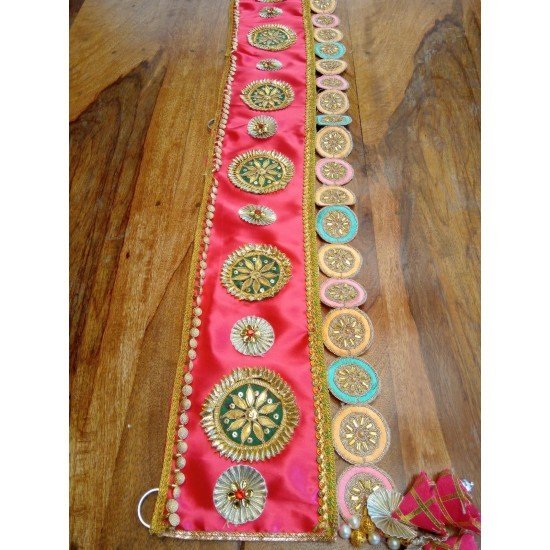 Red Satin Circles Bandhanwar