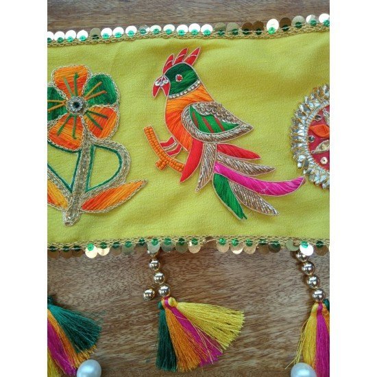 Parrot Flower Zari Work Bandhanwar